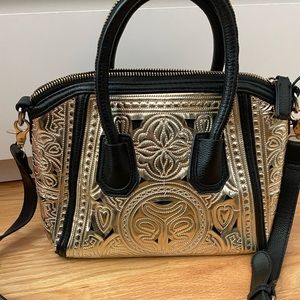 Black Gold Handbag Purse Crossbody